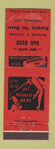 Matchbook Cover - Sharpley the Mover Cornwall ON girlie WEAR