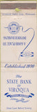 Matchbook Cover - State Bank Viroqua WI WEAR
