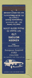 Matchbook Cover - Ford Falcon Kenden Motors Levin New Zealand