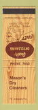 Matchbook Cover - Mason's Dry Cleaners Te Awamutu New Zealand