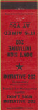 Matchbook Cover - Initiative 202 Pro Union 1958 Red
