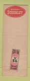 Matchbook Cover - El Patio Restaurant Schenley Whiskey Mexico