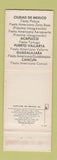 Matchbook Cover - Fiesta Palace Mexico DF