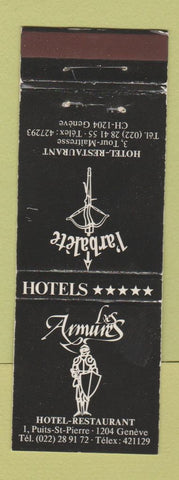 Matchbook Cover - Les Armures Hotel Restaurant