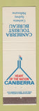 Matchbook Cover - Canberra Tourist Bureau Australia