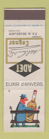 Matchbook Cover - Adet Cognac Liquor Antwerp Belgium