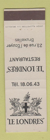 Matchbook Cover - Le Londres Restaurant Brussels