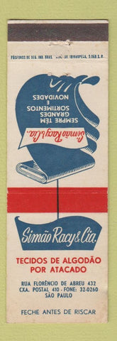 Matchbook Cover - Simao Racy & Cia Sao Palo Brazil fabric?