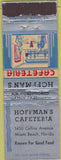 Matchbook Cover - Hoffamn's Cafeteria Miami Beach FL WEAR