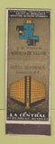 Matchbook Cover - Hotel Reforma Mexico DF La Central