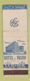 Matchbook Cover - Hotel Del Prado Mexico DF La Central WEAR