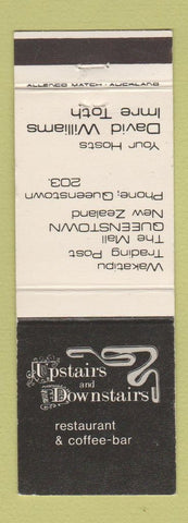 Matchbook Cover - Upstairs and Downstairs Restaurant Queenstown New Zealand