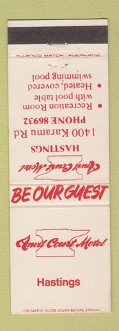Matchbook Cover - Anvil Court Motel Hastings New Zealand