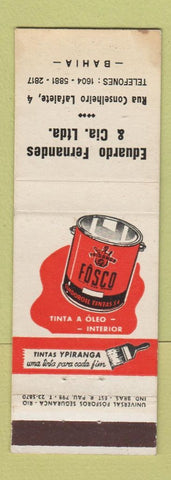 Matchbook Cover - Eduardo Fernandes Bahia Brazil Fosco Paint
