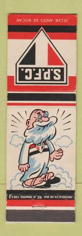 Matchbook Cover - SPFC Sao Paulo Football Club Brazil soccer god