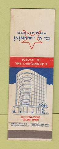 Matchbook Cover - DV Jannini Arquiteto Sao Bento Brazil