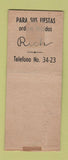 Matchbook Cover - Helados Rich Guatemala Astoria BOBTAIL WEAR