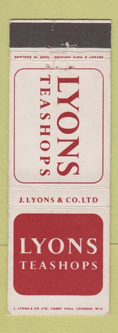 Matchbook Cover - Lyons Tea Shops England UK