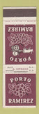 Matchbook Cover - Porto Ramirez Wine? Belgium