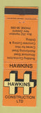 Matchbook Cover - Hawkins Construction Hamilton New Zealand