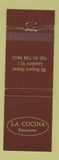 Matchbook Cover - La Cucina Ristorante London UK England