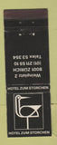 Matchbook Cover - Hotel Zum Storchen Zurich Switzerland