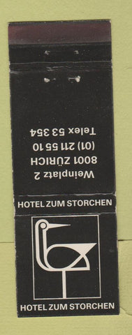 Matchbook Cover - Hotel Zum Storchen Zurich Switzerland