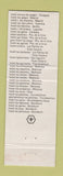 Matchbook Cover - Hotasa Hoteles Agrupados Spain