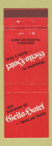 Matchbook Cover - Vel Kommen til Geilo Hotel Switzerland