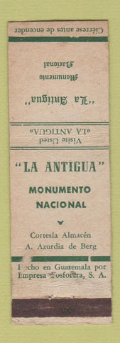 Matchbook Cover - La Antigua Momumento Nacional WORN