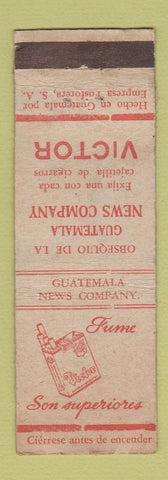 Matchbook Cover - Guatemala News Company Victor Cigarettes WEAR