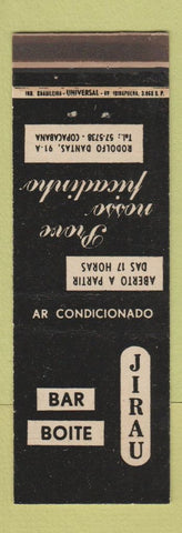 Matchbook Cover - Jirau Bar Boite Copacabana Brazil