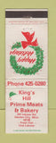 Matchbook Cover - King's Hill Prime Meats Bakery Garden City MI Christmas WEAR