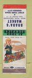 Matchbook Cover - Brada's Market Garden City MI WEAR