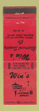 Matchbook Cover - Win's Light Fixture Electrical Burton MI RED WEAR