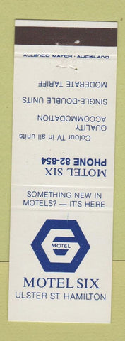 Matchbook Cover - Motel Six Hamilton New Zealand