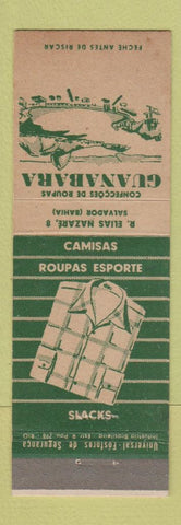 Matchbook Cover - Guanabara Men's Clothes Salvador Bahia Brazil