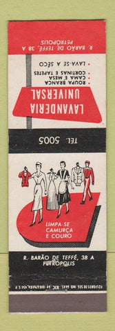 Matchbook Cover - Lavanderia Universal Petropolis Brazil girlie cleaning