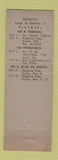 Matchbook Cover - Benfica Pneus Tires Rio De Janeiro Brazil