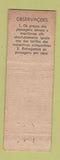 Matchbook Cover - Bahia Turismo Brazil girlie