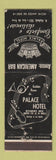 Matchbook Cover - Palace Hotel Juiz De Fora Brazil