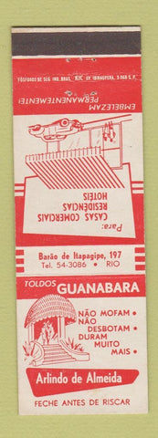 Matchbook Cover - Toldos Guanabara Rio De Janeiro Brazil