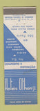 Matchbook Cover - Hotels Sao Paulo Brazil