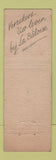 Matchbook Cover - Levens Belgium Brussels WEAR