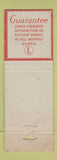 Matchbook Cover - Lewis's UK England Bryant and May WORN