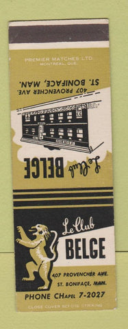 Matchbook Cover - Le Club Belge St Boniface MB
