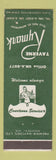 Matchbook Cover - Taverne Rymark Montreal QC