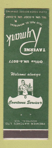 Matchbook Cover - Taverne Rymark Montreal QC