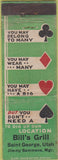 Matchbook Cover - Bill's Grill Saint George UT WEAR
