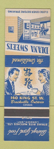 Matchbook Cover - Diana Sweets Brockville ON